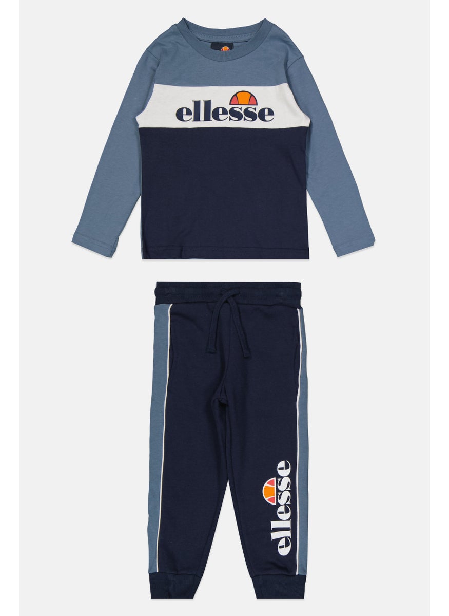 Ellesse - Toddlers Boy 3 Pcs Brand Logo T-Shirt And Sweatpants Set, Navy - Image 1