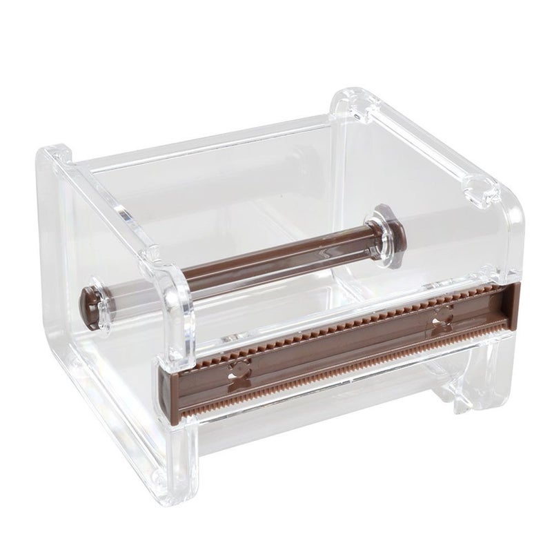 HomDSim Washi Tape Dispenser & Cutter - Roll Holder Organizer, Masking Tape Desktop DIY Sticker Roll Storage, Brown Box - Image 5