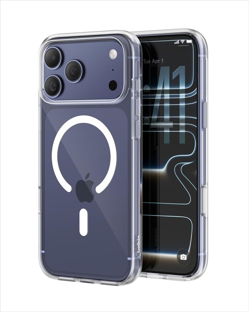 Mobcos iPhone 17 Pro Max Clear Case with Transparent Slim Protective Cover, Lightweight, Protective Cover Magnetic Charging Compatible - Image 1