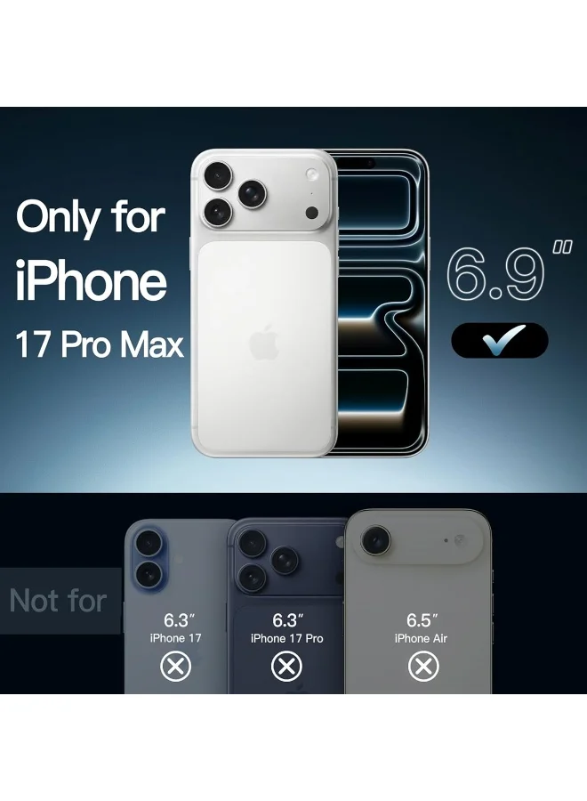 Mobcos iPhone 17 Pro Max Clear Case iPhone 17 Pro Max Clear Case with Transparent Slim Protective Cover, Lightweight, Protective Cover Magnetic Charging Compatible  | Best Price UAE