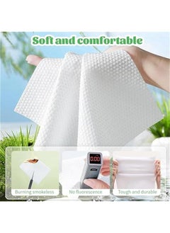 ميكسد SKY-TOUCH Disposable Cotton Thickened Clean face towel, Women Soft Face Cloths for Washing, Face Towel Lint Free for Cleansing, Skincare and Makeup Remover, Dry Wipes, (3 Pack/180Count)  - Image 3