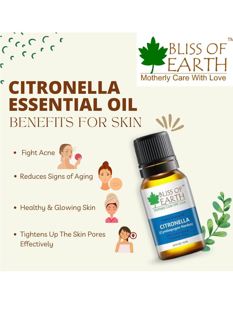 BLISS OF EARTH 100% Pure Citronella Essential Oil, 10ml  - Image 3