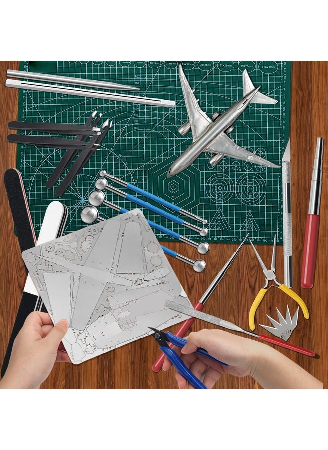 Ahier 23 Pieces Metal Puzzle Tool Kit, AHIER Metal Model Tool Kit Including Plier Bending Assist Tools File Flat Tweezers Wire Wrapping Rod, 3D Metal Earth Tool Kit Model Building Tools  - Image 2