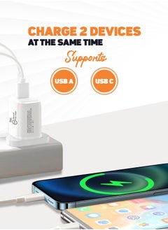 FITIT FITIT Dual Port Fast Wall Adapter (PD, 20W), White.  - Image 3