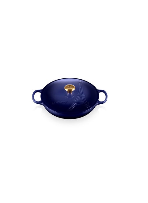 Le Creuset Eiffel Tower Cast Iron 30cm Shallow Casserole Limited Edition