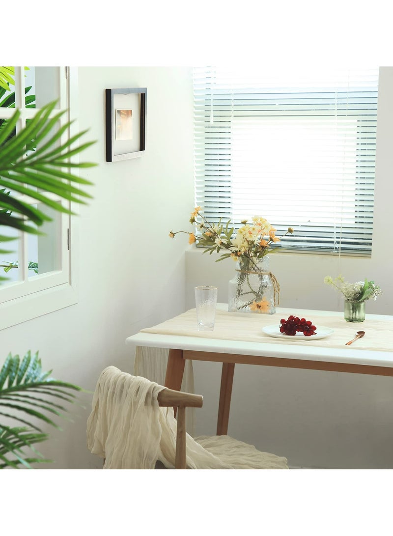 CMGTYYD Cheesecloth Table Runner 35 x 118 Inch Gauze Tablecloth Boho Wedding Decor 10 Ft Rustic Wedding Decorations Vintage Table Centerpieces for Wedding Reception Bridal Shower Birthday (1 Pack Beige) - Image 5