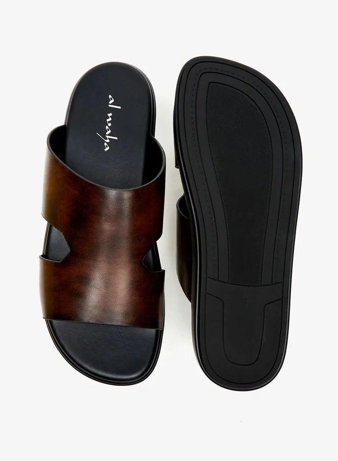 الواحة Men's Solid Slip-On Arabic Sandals
