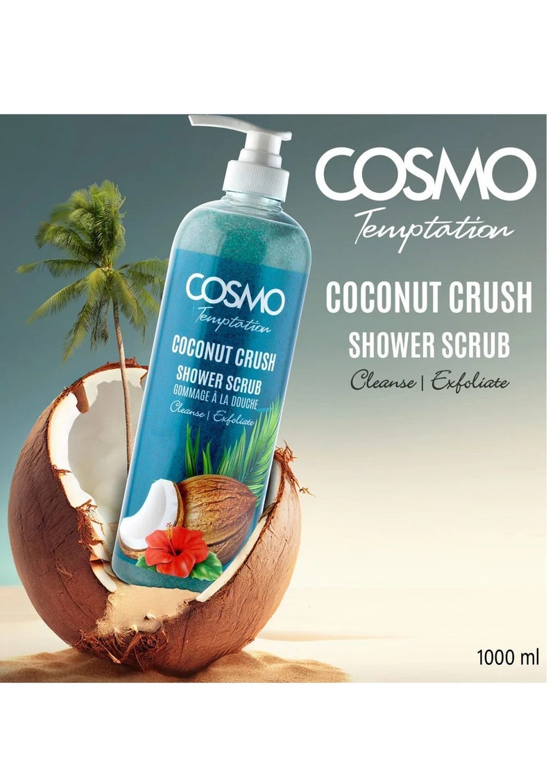 COSMO Cosmo Temptation Coconut Crush Shower Scrub 1000ml for Men and Women  - Image 2