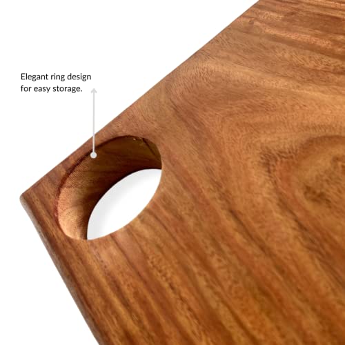 Nutrion Natural Solid Wood Chopping Cutting Board for Kitchen Vegetables/Fruits/Cheese|BPA Free|Eco-Friendly| Anti-Microbial (Width-26 Cm|Height-30 Cm|Thickness -3 Cm) - Image 4