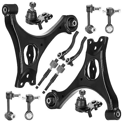 TadaMark Front Lower Control Arm Suspension Kit Compatible with 2006 2007 2008 2009 2010 2011 Honda Civic w/Ball Joint Sway Bar Tie Rod End K620382 K620383-12pc Set - Image 1