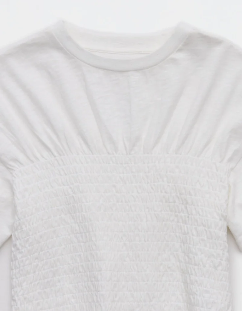 Aerie  Aerie Smocked Femme T-Shirt for Women | Best Price UAE
