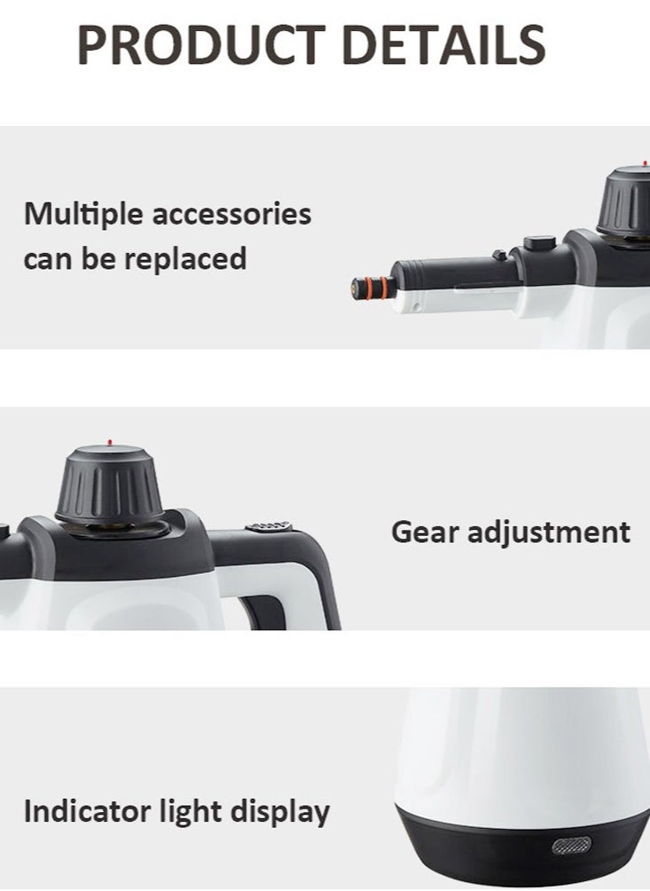 Joshberg - Multi-Surface Handheld Steam Cleaner with 10 Accessories, Pressurized Multipurpose On Demand Steam Cleaner for Home, Steamer for Cleaning Dirt, Grease, Grout, Tile, Floor, Couch and Car - Image 1