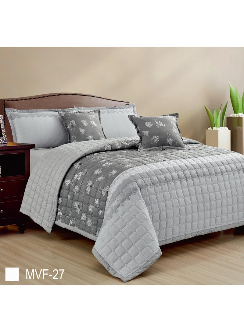 ماركه  طقم لحاف سرير نفرين وجهين مضغوط مشجر 6 قطع مقاس 240 *220 سم - Image 1