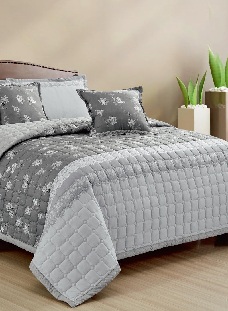 ماركه  طقم لحاف سرير نفرين وجهين مضغوط مشجر 6 قطع مقاس 240 *220 سم - Image 2