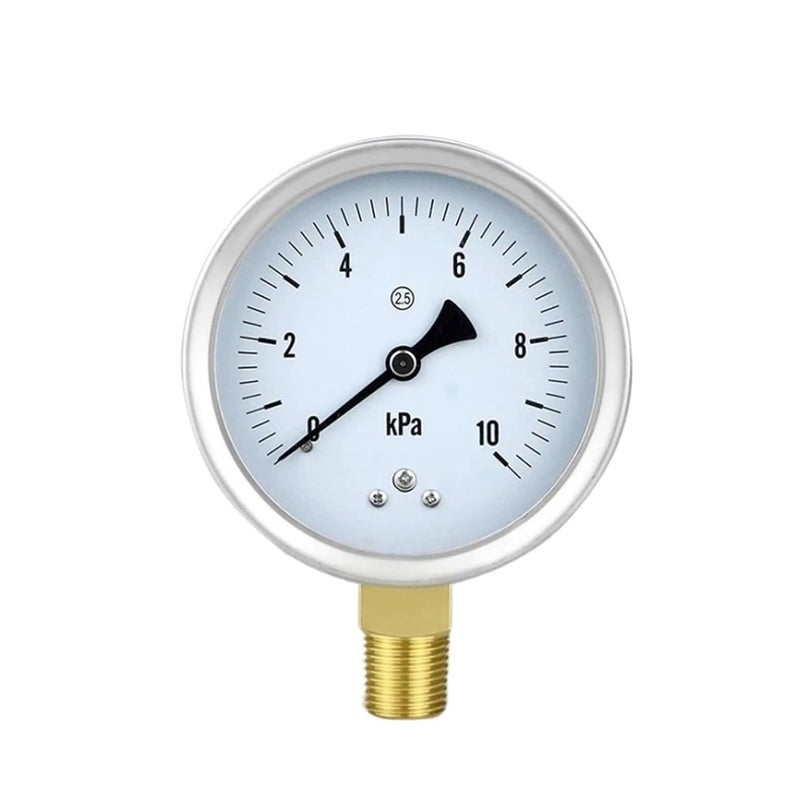 100mm -100-100KPa Accuracy 1.6% Capsule Style Low Pressure Gauge for Air Water Oil Gas Measurement - Image 1