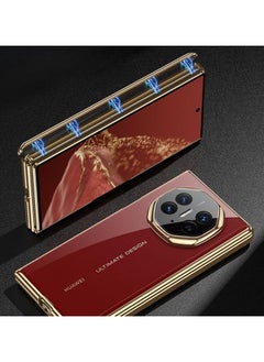 OCTOBER غلاف شفاف متوافق مع Huawei Mate XT، غلاف مغناطيسي ثلاثي الطيات مقاوم للسقوط والصدمات.  - Image 2