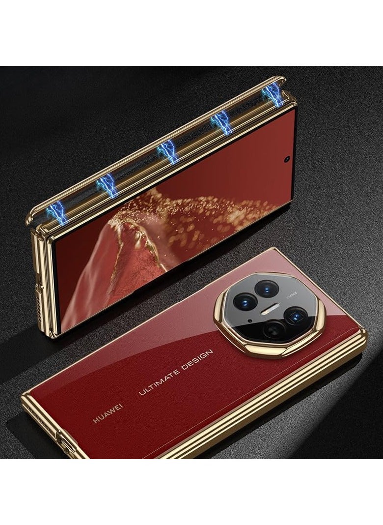 OCTOBER - غلاف شفاف متوافق مع Huawei Mate XT، غلاف مغناطيسي ثلاثي الطيات مقاوم للسقوط والصدمات. - Image 1