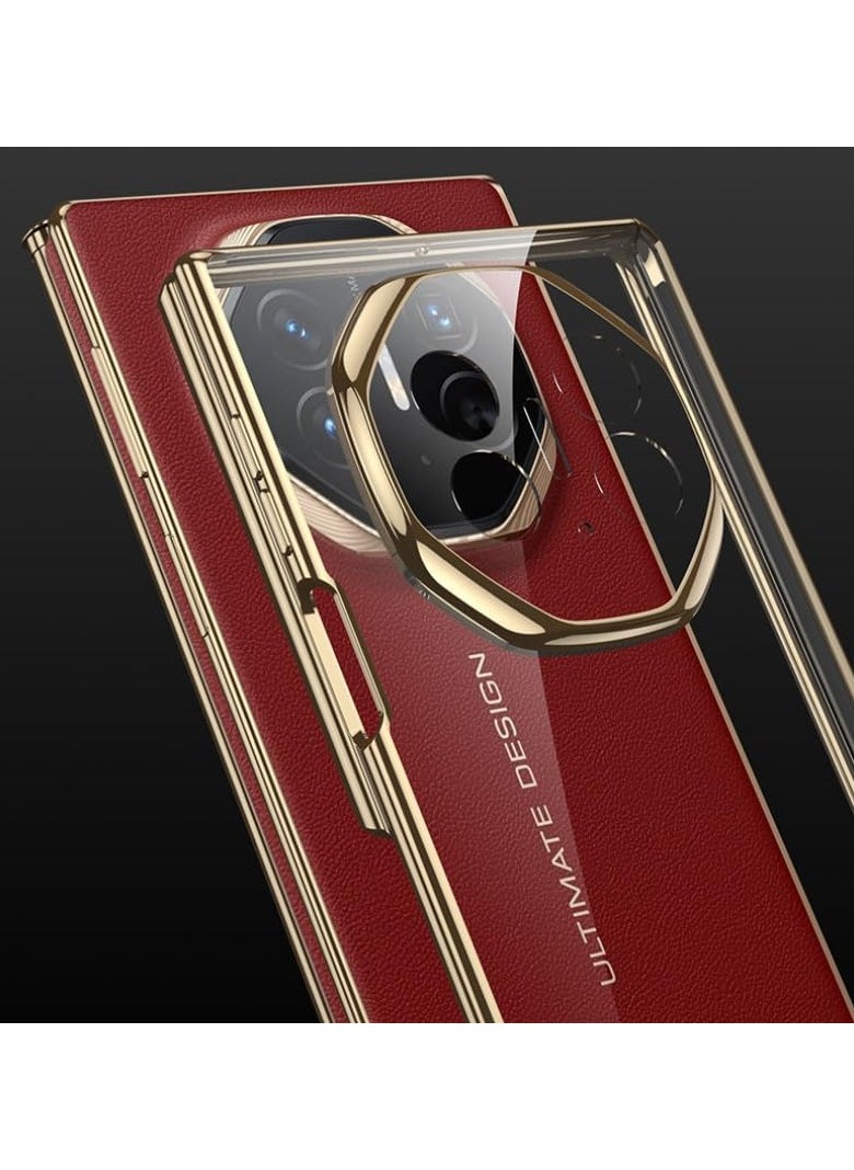 OCTOBER - غلاف شفاف متوافق مع Huawei Mate XT، غلاف مغناطيسي ثلاثي الطيات مقاوم للسقوط والصدمات. - Image 1