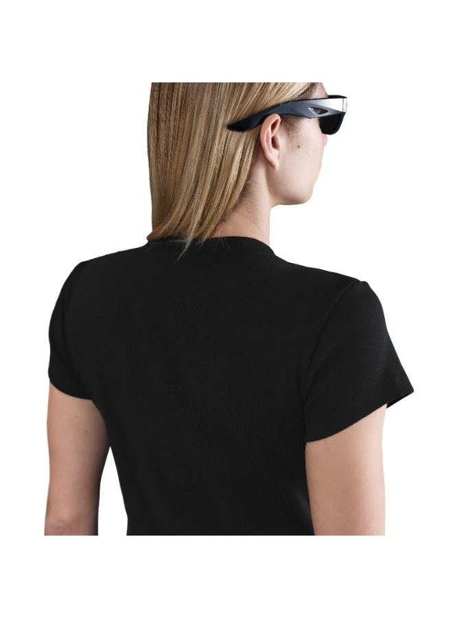 Nike Women’s Nike Sportswear Ribbed Tight Short-Sleeve T-Shirt - Image 4