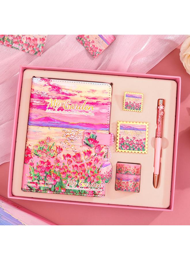 Bluejw Hand Account Book Gift Box For Girls Stationery Gift Box Suit Customized Notebook High Color Value Children Accompanying Gift Student Award - Image 4