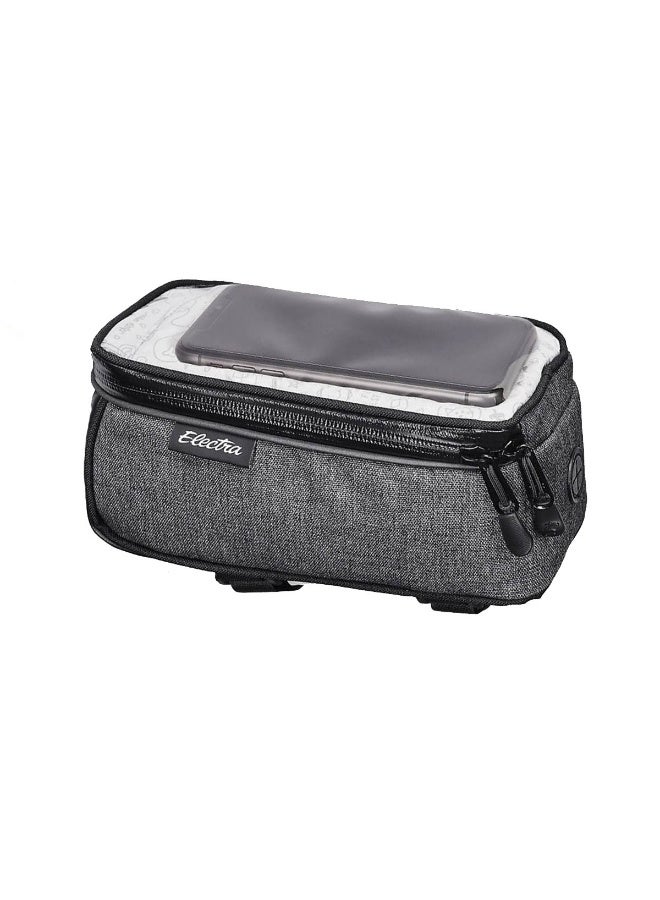 Electra Bicycle Company Heather Charcoal 1.3L Bicycle Top Tube Phone Bag with Touchscreen Window - Image 1
