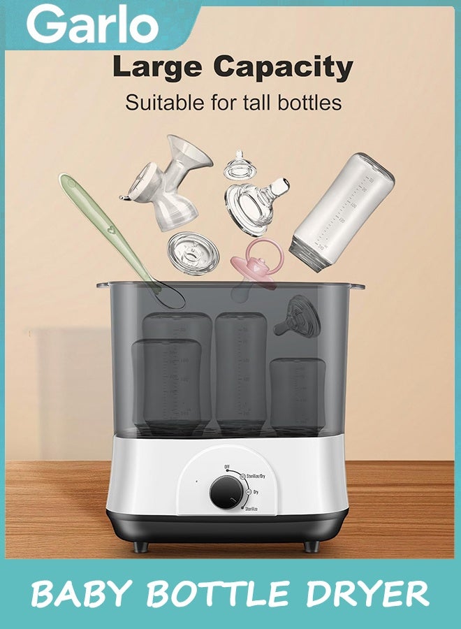 Garlo Baby Bottle Dryer, Electric Steam Baby Bottle Sterilizer, Sanitizer for Baby Bottles & Pacifiers, Breast Pump Parts, Large Capacity 8 Bottle, Fast Sanitizes and Dries Bottles - Image 2