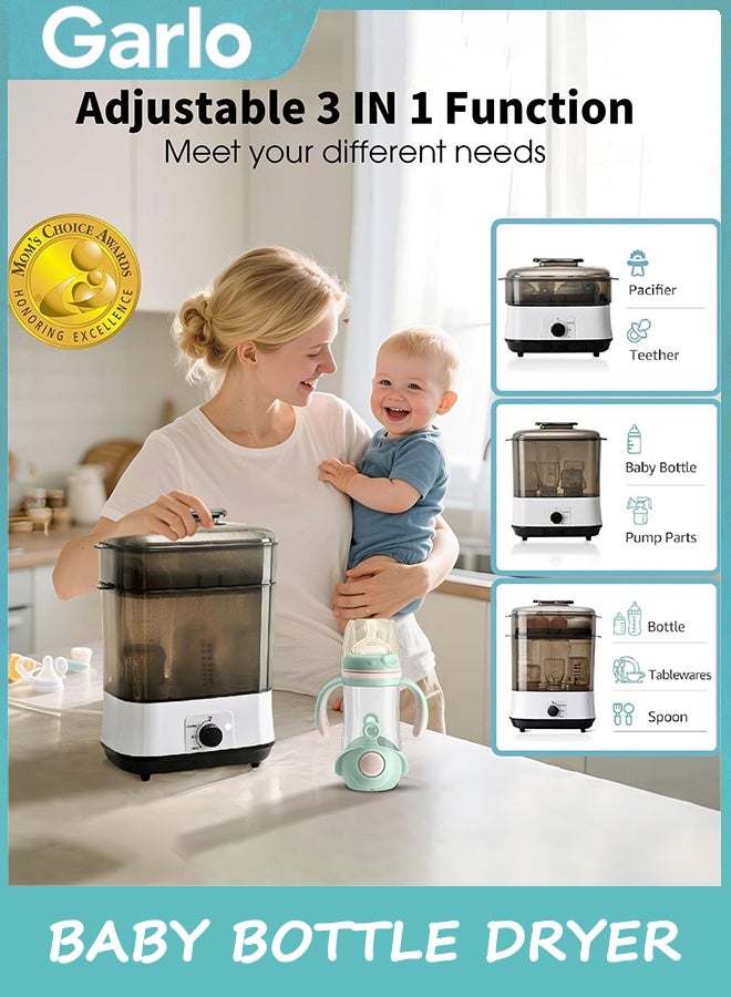 Garlo Baby Bottle Dryer, Electric Steam Baby Bottle Sterilizer, Sanitizer for Baby Bottles & Pacifiers, Breast Pump Parts, Large Capacity 8 Bottle, Fast Sanitizes and Dries Bottles - Image 4