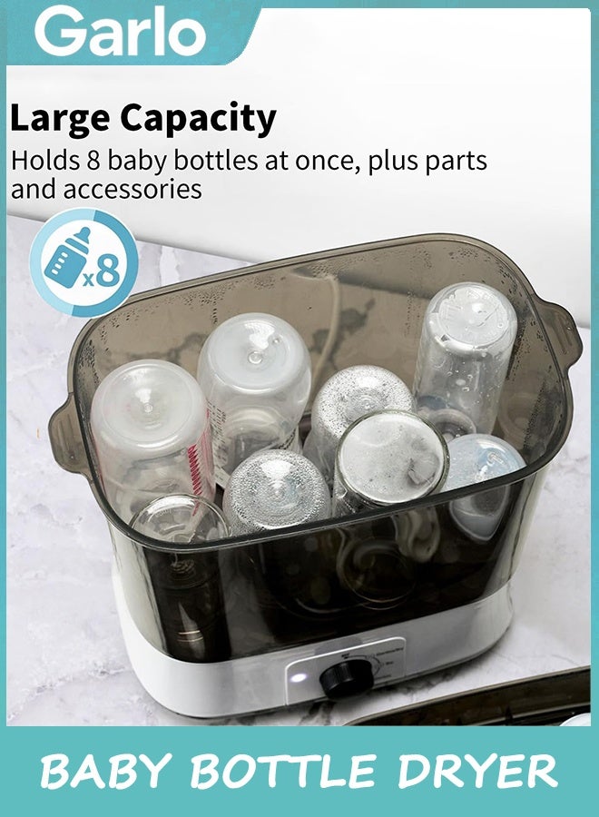 Garlo Baby Bottle Dryer, Electric Steam Baby Bottle Sterilizer, Sanitizer for Baby Bottles & Pacifiers, Breast Pump Parts, Large Capacity 8 Bottle, Fast Sanitizes and Dries Bottles - Image 5