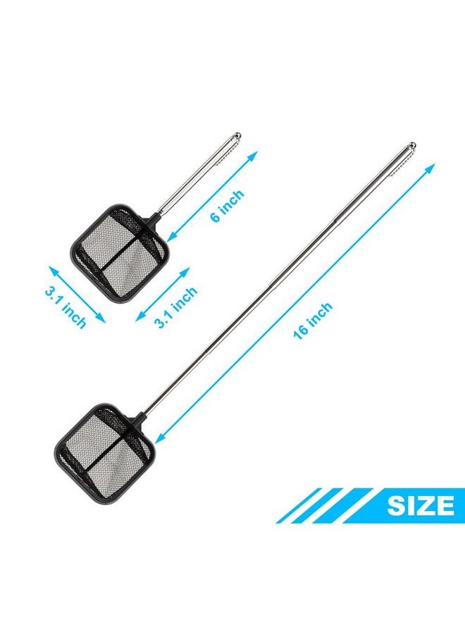 DATOO DaToo 3 Inch Aquarium Fish Net for Betta Fish Tank Nano Nylon Net with Extendable Handle 6-16 Inch, 1 Yr Warranty  - Image 3