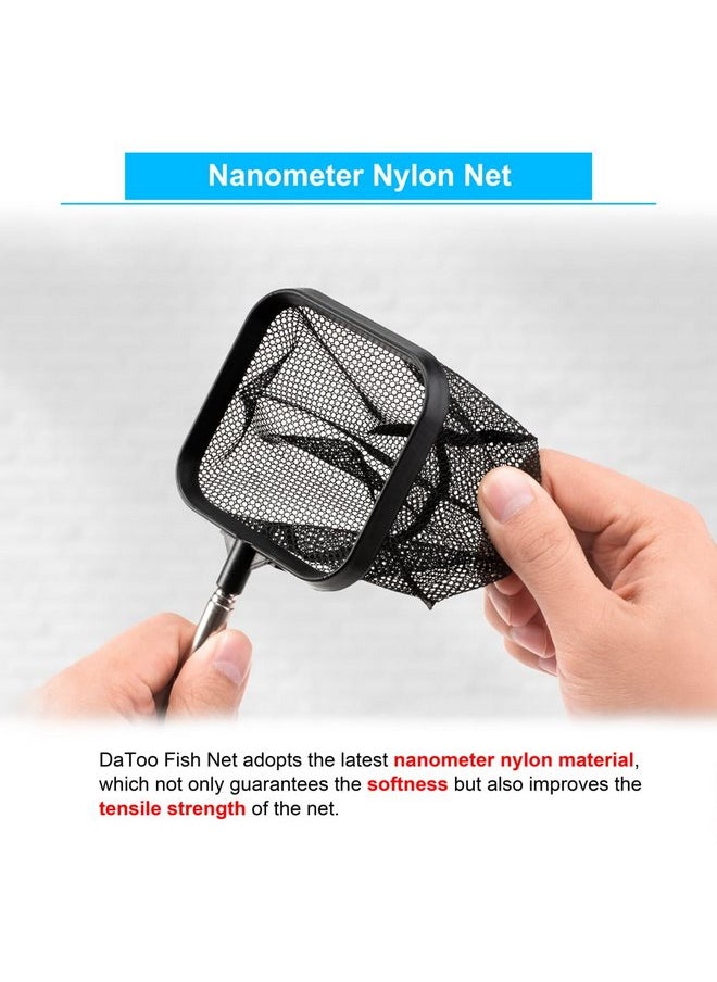 DATOO DaToo 3 Inch Aquarium Fish Net for Betta Fish Tank Nano Nylon Net with Extendable Handle 6-16 Inch, 1 Yr Warranty  - Image 4