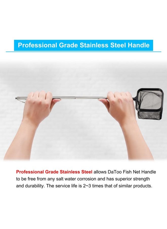 DATOO DaToo 3 Inch Aquarium Fish Net for Betta Fish Tank Nano Nylon Net with Extendable Handle 6-16 Inch, 1 Yr Warranty  - Image 5