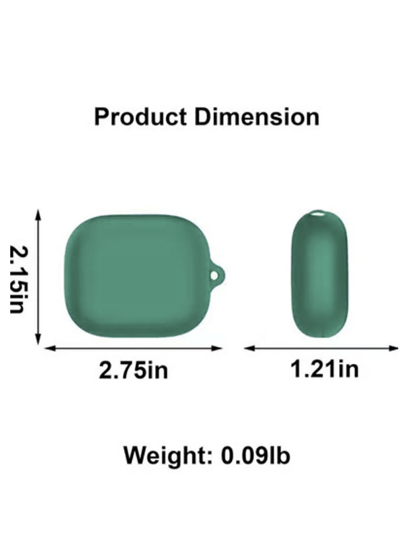 Silicone Case for Anker Soundcore AeroFit 2, Shockproof Protective Earbuds Cover with Carabiner Accessories (Green) - Image 3