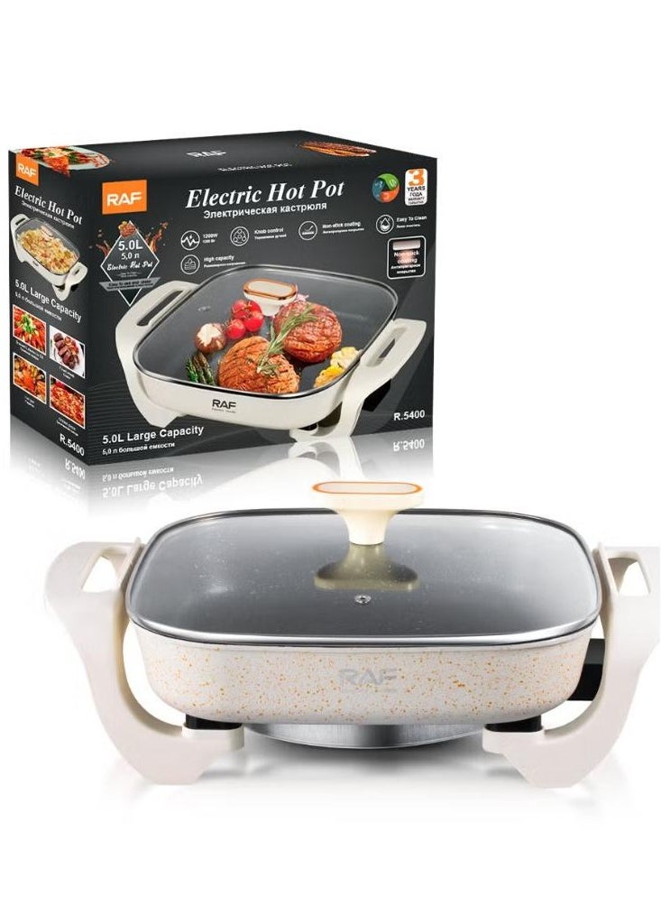 RAF Non-stick coating Electric Hot Pot Electric Cooking Pot 1200W 5L  - Image 2