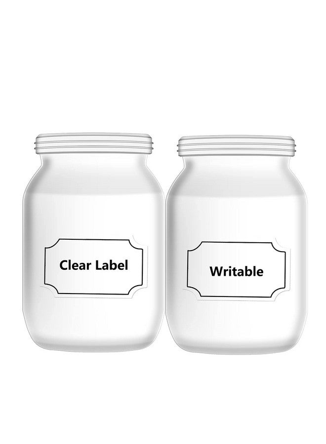 Besttile Transparent Clear Stickers Labels With Black Borderremovable Waterproof Transparent Jars Labels In Assorted Sizes For Jarsstorage Containers Or Craft Decoration2×1.5 Inch. - Image 5