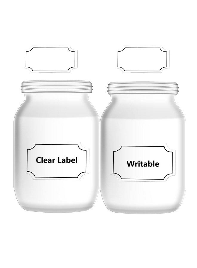 Besttile Transparent Clear Stickers Labels With Black Borderremovable Waterproof Transparent Jars Labels In Assorted Sizes For Jarsstorage Containers Or Craft Decoration2×1.5 Inch. - Image 1