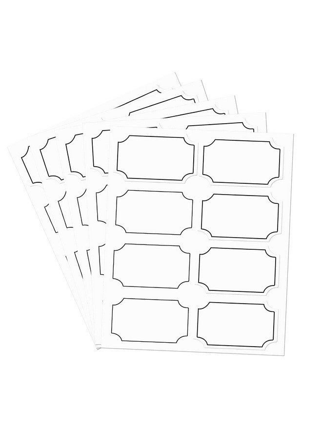 Besttile Transparent Clear Stickers Labels With Black Borderremovable Waterproof Transparent Jars Labels In Assorted Sizes For Jarsstorage Containers Or Craft Decoration2×1.5 Inch. - Image 2