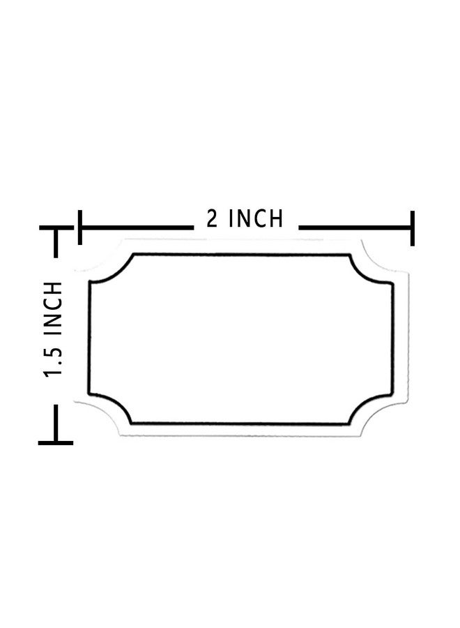 Besttile Transparent Clear Stickers Labels With Black Borderremovable Waterproof Transparent Jars Labels In Assorted Sizes For Jarsstorage Containers Or Craft Decoration2×1.5 Inch. - Image 3
