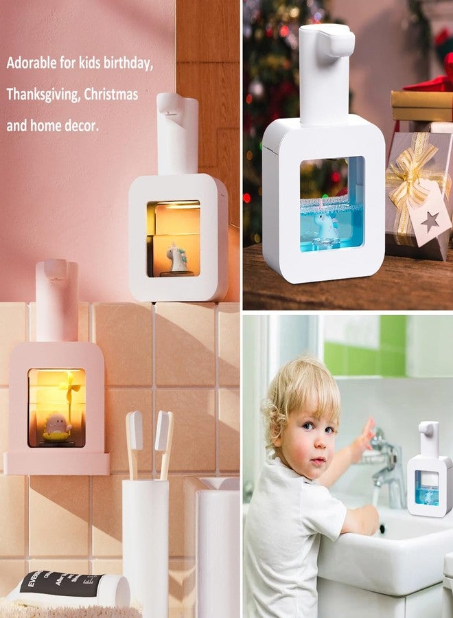 Ipalmay Cute Soap Dispenser for Kids - Automatic Foaming Soap Dispenser for Bathroom Kitchen Office School Children Gift, Waterproof USB Rechargeable Hand-Free Soap Dispenser 13.5oz,White Unicorn - Image 2