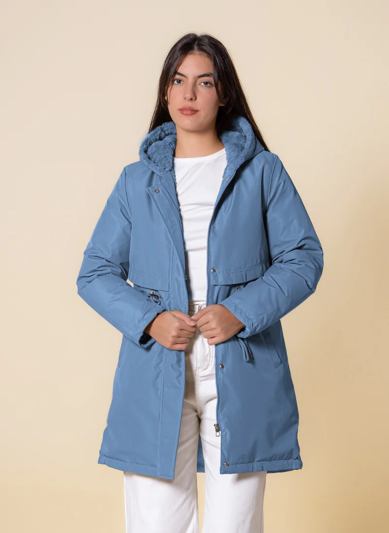 شايبس جاكيت منتفخ بفرو صناعي