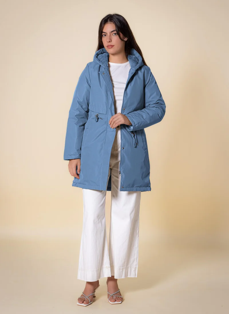 شايبس جاكيت منتفخ بفرو صناعي