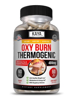 Oxy Burn Weight Loss Pills Appetite Suppressant For Women & Men Supreme Fat Burner Powerful Thermogenic Diet Pills Natural Energy Boost 60 Count