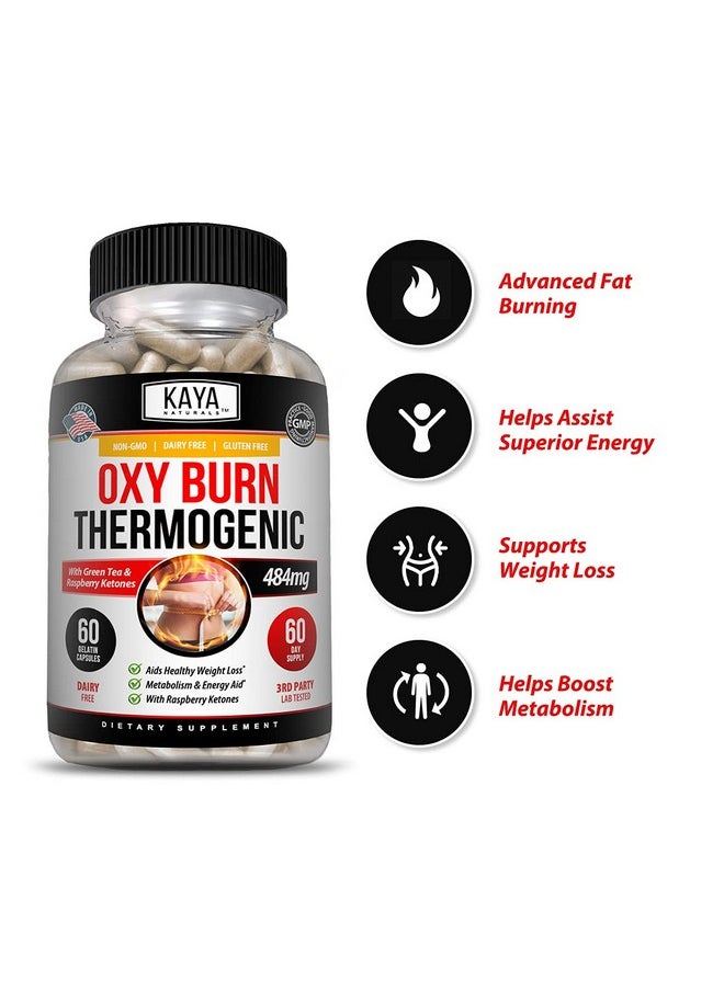 Kaya Naturals - Oxy Burn Weight Loss Pills Appetite Suppressant For Women & Men Supreme Fat Burner Powerful Thermogenic Diet Pills Natural Energy Boost 60 Count - Image 1