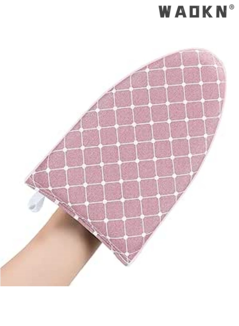 WAOKN Garment Steamer Ironing Glove, Waterproof Anti Steam Mitt with Finger Loop, Complete Care Protective Garment Steaming Mitt, Heat Resistant Gloves for Clothes Steamers (Large) (Pink)  - Image 1