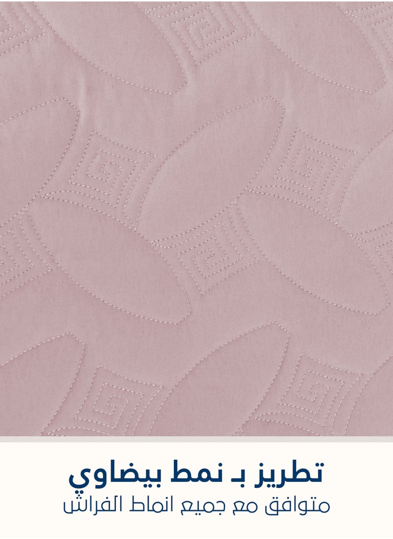 Master Home Textile 3Piece Microfiber Bedspread Set Fits 120 x 200 cm Single Size Bed Single Size Compressed Comforter Set Elmira Series  - Image 5