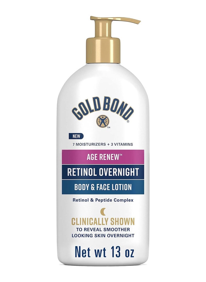 Gold Bond - Gold Bond Age Renew Retinol Overnight Body & Face Lotion, With Retinol & Peptide Complex, 13 oz. - Image 1