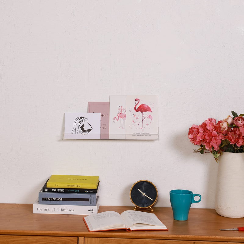 Likeu 6 Pcs Clear Acrylic Floating Shelves Book Shelf Display Ledge 5 Mm Thick Wall Mounted Storage Shelf For Nursery Decor Invisible Kids Bookshelf And Small Toy Storage 15 Inch - Image 5