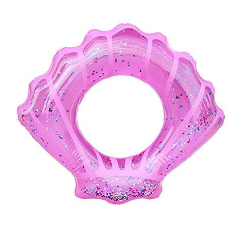 ZaH Shell Swim Rings for Kids Adults Pool Swimming Ring Inflatable Float Raft Water Swim Tube Summer Beach Party Decoration (Pink, Kids) - Image 1