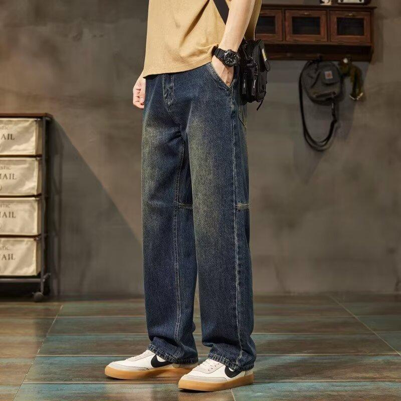Unisex Classic Denim Jeans Loose Fit Daily Outdoor Wear - Image 3
