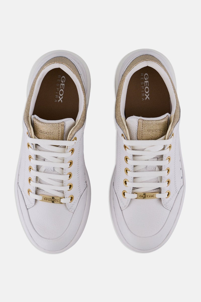 GEOX Women Dalyla Lace Up Sneakers, White - Image 3