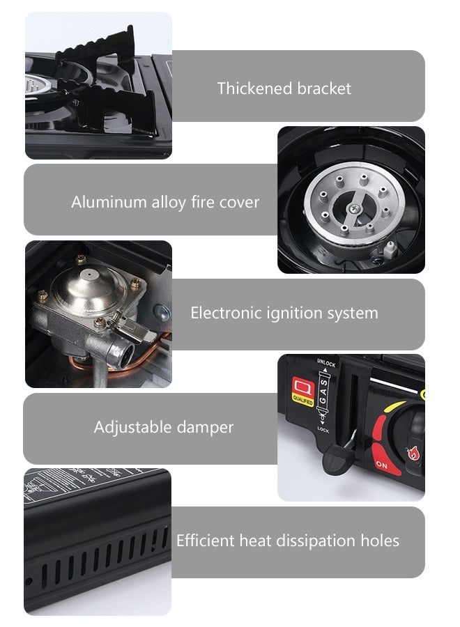 GROIC GS-1000 7650 BTU Portable Butane Gas Stove Automatic Ignition For Camping and Picnic - Image 4